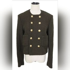 Unbranded Tweed Wool Blend Jacket Sz EU 36